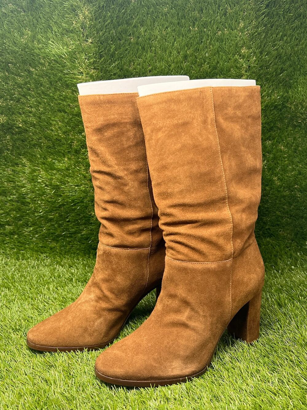NWB Lauren Ralph Lauren Women's 8B Artizan Mid-Shaft Brown Knee High Boots